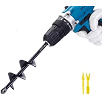Jardín Espiral Broca 4(D) x22(L) cm Excavadora de Taladro para Ahoyadora Cultivador de Suelo Broca Agujero Herramientas…